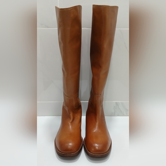 Free People Womens Everly Equestrian Leather Boots Size 7 Tan NWOT - Picture 11 of 16